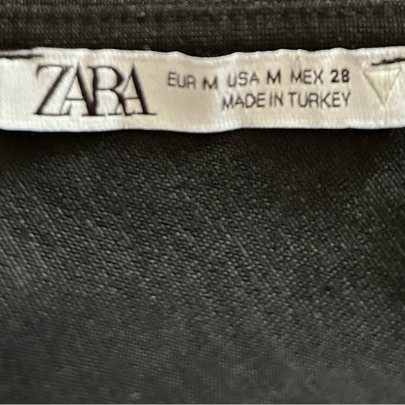 Zara V Neck Black Playsuit / Romper. Spaghetti strap Size M. Great condition. - Picture 4 of 4